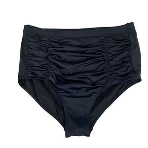 Swimsuits for All Black Retro Ruched Brief size 18